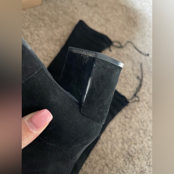 Stuart Weitzman Black Suede Thigh High Boots 9.5 - Picture 9 of 10